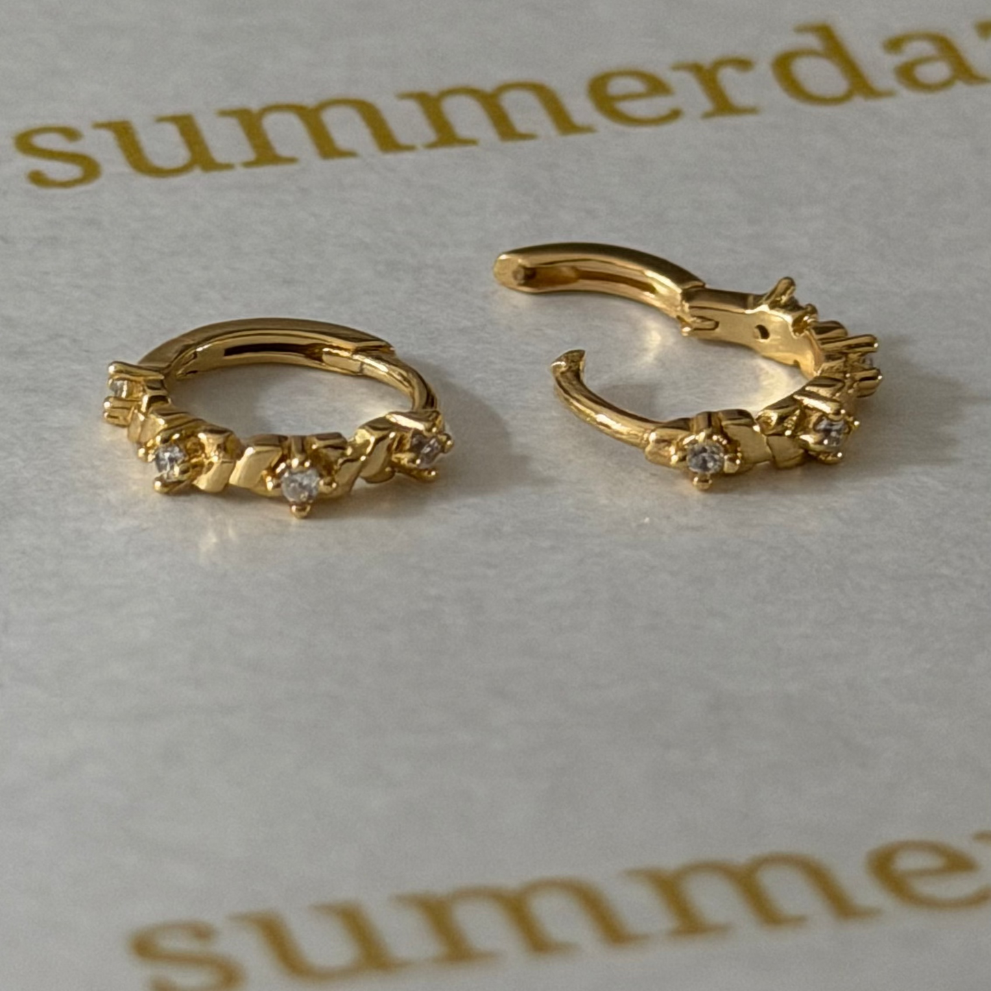 Braided Sparkle Huggies