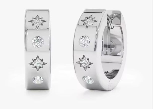 Chunky Starry Night Huggie - Summerdaze